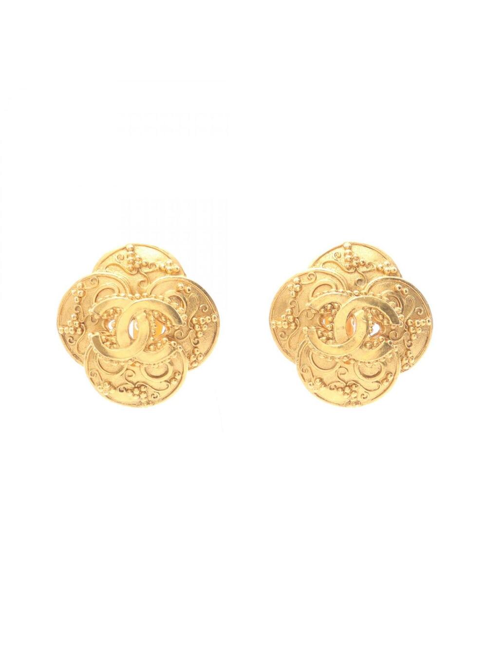 Chanel Coco Mark Flower Earring Gold #272738C67B